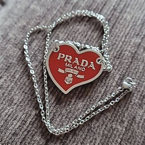 prada necklace heart